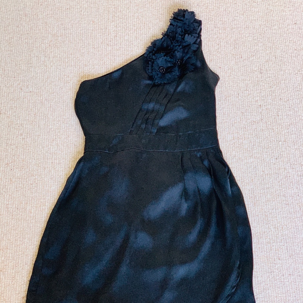 One On One Shoulder Ruffle Mini Dress